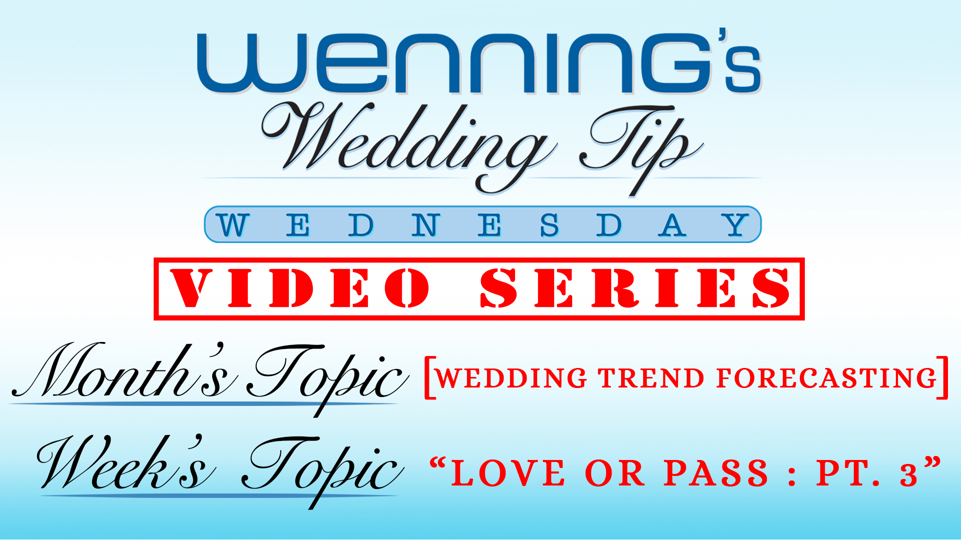 Wedding Trend Forecasting - Part 3